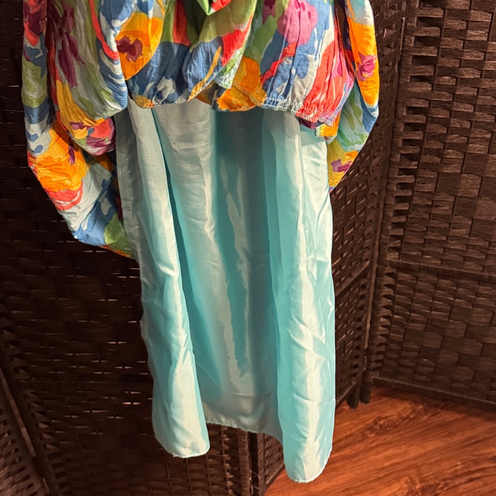 Coldwater Creek Bright Floral Sleeveless Midi Dress - Multicolor Size 10 - Picture 5 of 9